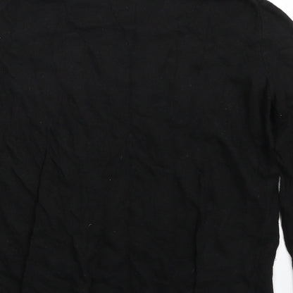 Brand and care label for Zara women’s black jumper, size M