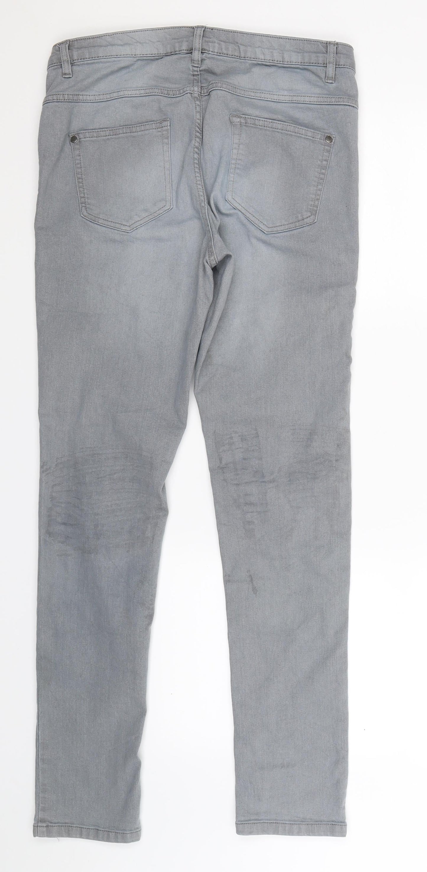 Up Fashion Womens Grey  Denim Jegging Jeans Size 32 in L30 in