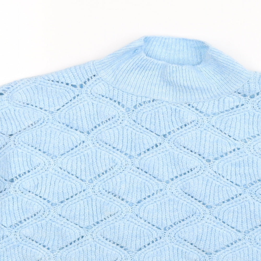 Peacocks Womens Blue  Knit Pullover Jumper Size M  - Oversized