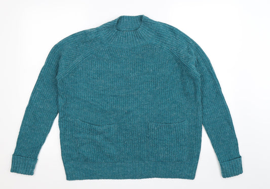 Papaya Womens Blue  Knit Pullover Jumper Size M  - Oversized