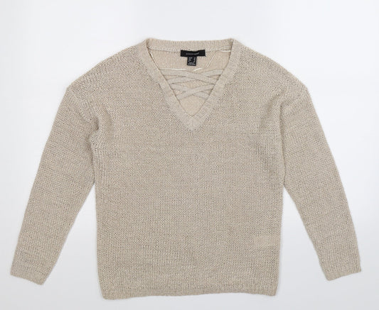 Atmosphere Womens Ivory  Knit Pullover Jumper Size 10