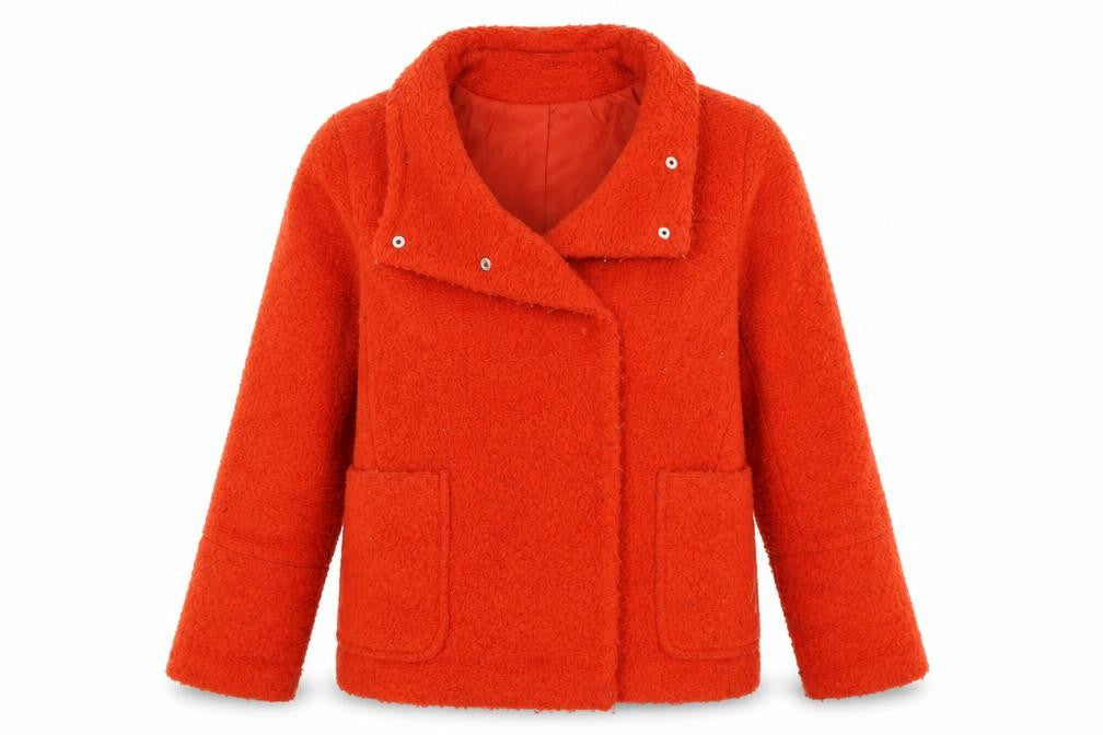 Atmosphere Womens Orange  Fleece Jacket  Size 10