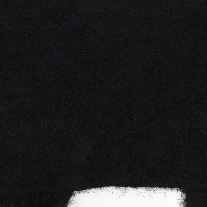 Brand and care label for H&M women’s black cardigan jumper, size S