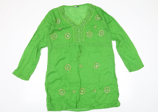 Preworn Womens Green   Basic Blouse Size S
