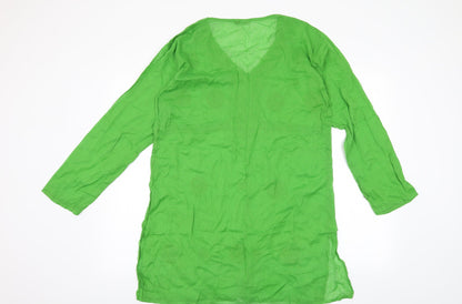 Back view of Preworn women’s green basic blouse, size S