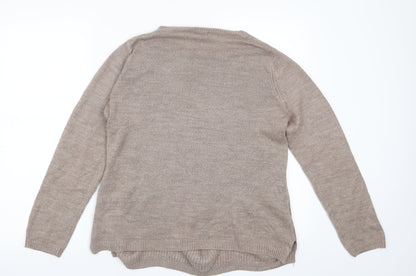Back view of BHS women’s brown jumper, size UK 14
