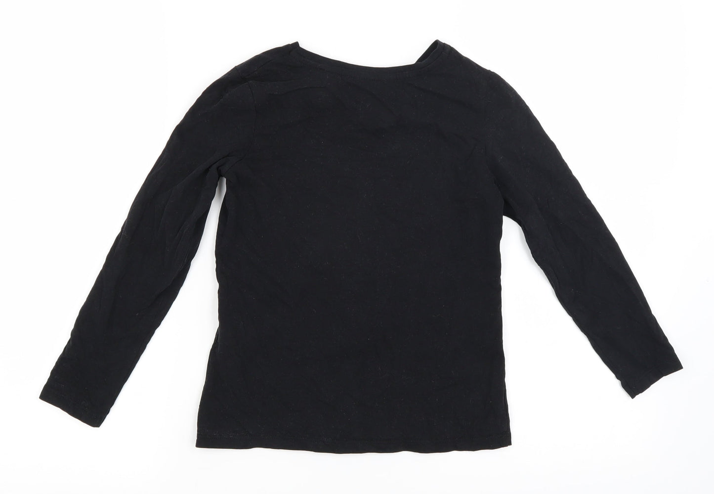 George Boys Black   Basic T-Shirt Size 7-8 Years