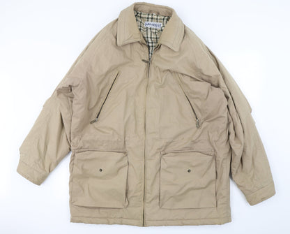 Front view of Antarex men’s beige jacket, size L