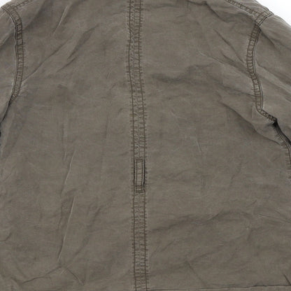 Brand and care label for River Island girls’ grey jacket coat, size 10-11, years
