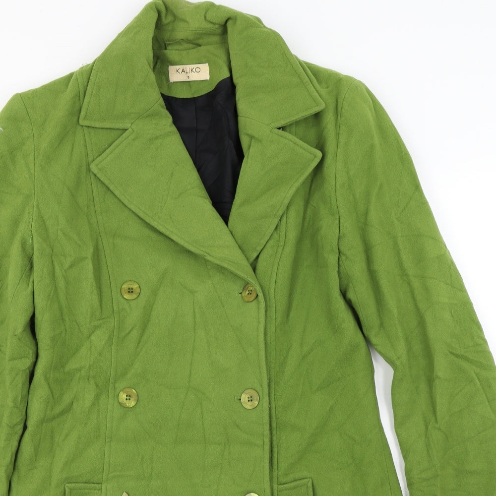 Kalico  Womens Green   Jacket Coat Size 8
