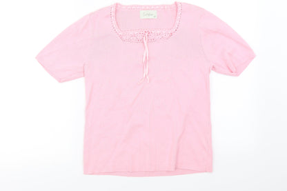 Front view of Jumper women’s pink jumper, size M