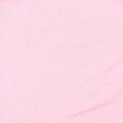 Brand and care label for Jumper women’s pink jumper, size M