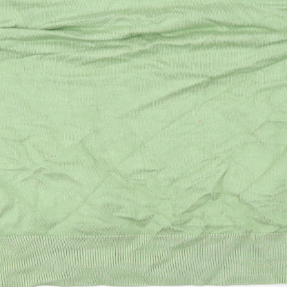 Brand and care label for M&Co women’s green jumper, size UK 14