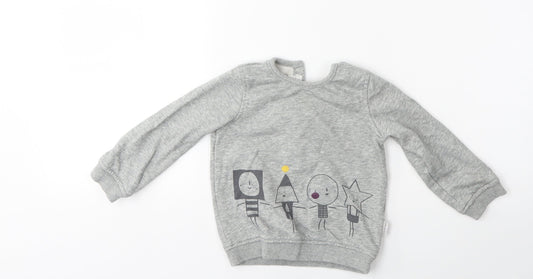 mamas & papas Boys Grey   Pullover Sweatshirt Size 2-3 Years