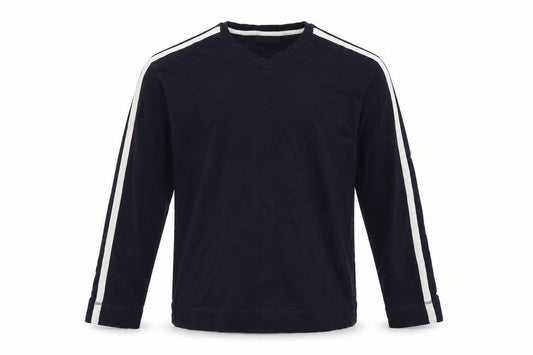 Front view of Burton men’s blue jumper, size M