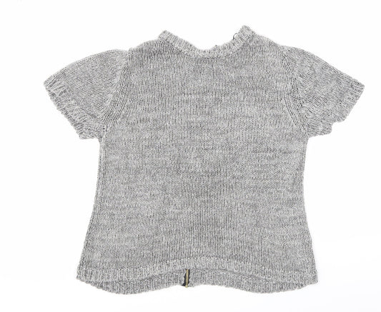 H&M Womens Grey   Full Zip Jumper Size 6