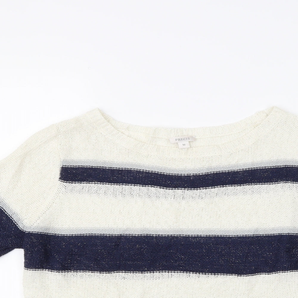 Precis Womens Multicoloured Striped  Pullover Jumper Size M