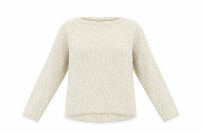 Front view of Topshop women’s ivory jumper, size UK 8