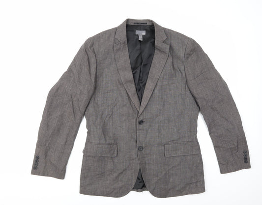 H&M Mens Grey   Jacket Suit Jacket Size 42