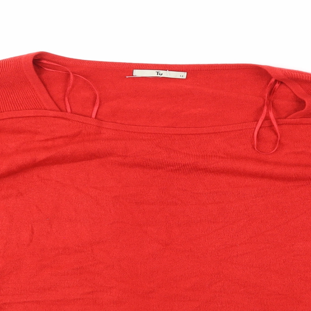 TU Womens Red   Pullover Jumper Size 12
