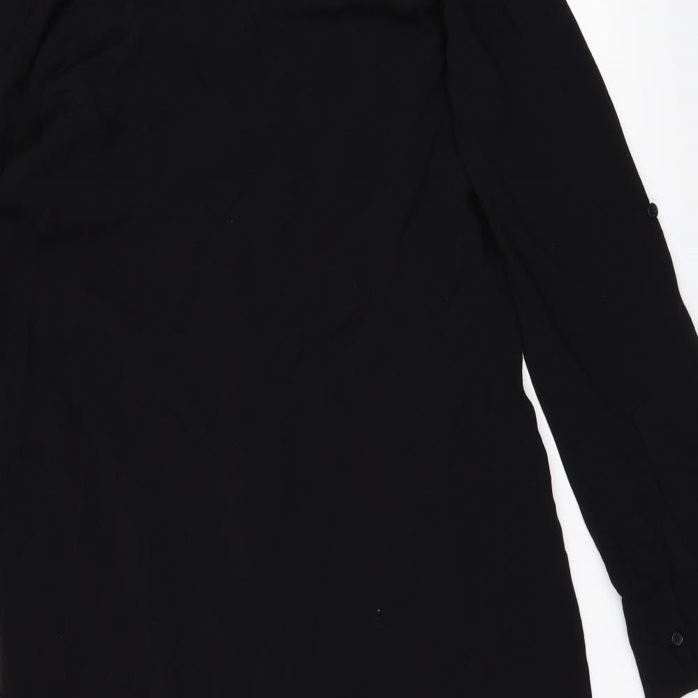 H&M Womens Black   Shirt Dress  Size 6