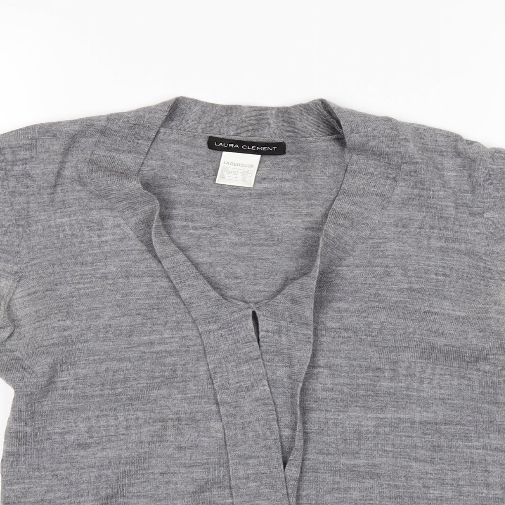 Laura Clément Womens Grey   Basic Blouse Size 8