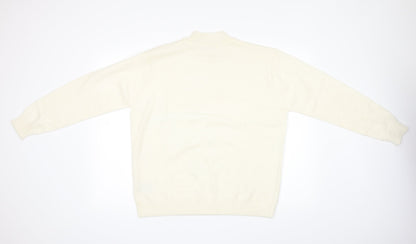 Back view of Damart women’s white jumper, size L