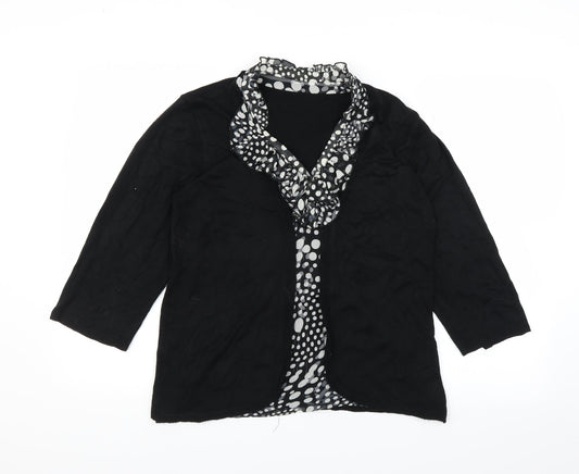 Marks and Spencer Womens Black  Knit Pullover Jumper Size 16