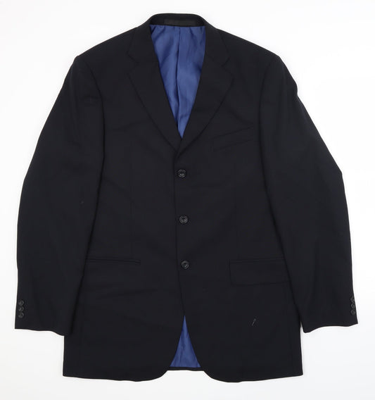 Impressions Mens Black   Jacket Suit Jacket Size 40