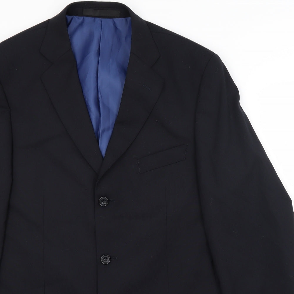 Impressions Mens Black   Jacket Suit Jacket Size 40