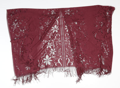 Back view of Atmosphere women’s red lace kimono blouse, size M
