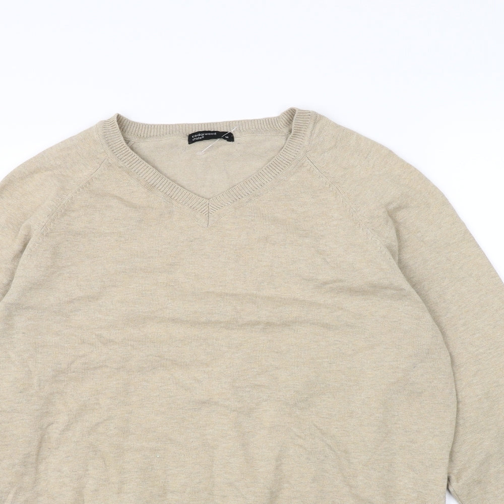 Cedar Wood State Mens Beige   Pullover Sweatshirt Size M