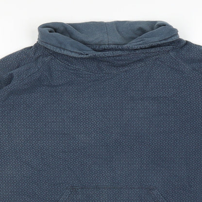 Close-up detail of different women’s blue jumper, size XS