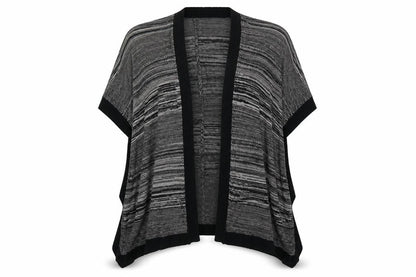 Front view of Warehouse women’s grey jacket poncho one size - poncho/shawl