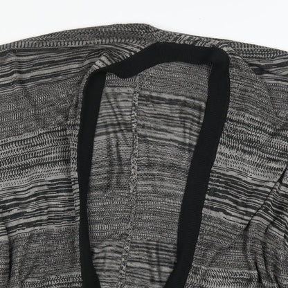 Close-up detail of Warehouse women’s grey jacket poncho one size - poncho/shawl