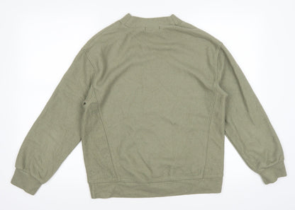 Back view of ozoc women’s green jumper, size UK 38
