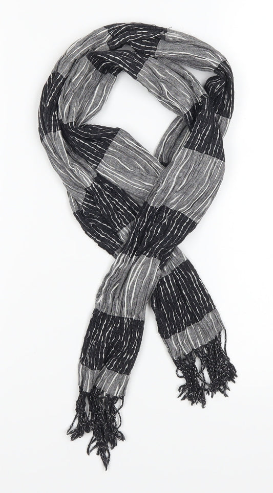 Preworn Unisex Black Striped   Scarf