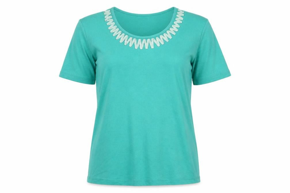Viz A Viz Womens Green   Basic T-Shirt Size 16