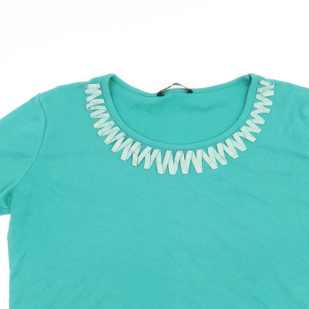 Viz A Viz Womens Green   Basic T-Shirt Size 16