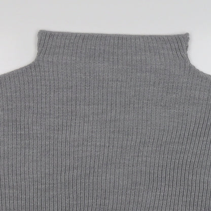 Close-up detail of Next women’s grey knit jumper, size M, - oversized