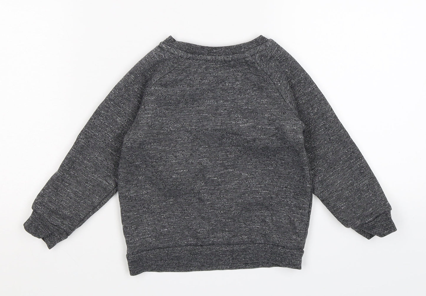 Primark Boys Grey  Jersey Pullover Jumper Size 9-12 Months  - cool dude