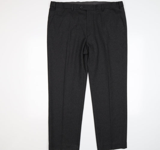 Marks and Spencer Womens Grey  Knit Dress Pants Trousers Size 42 L31 in