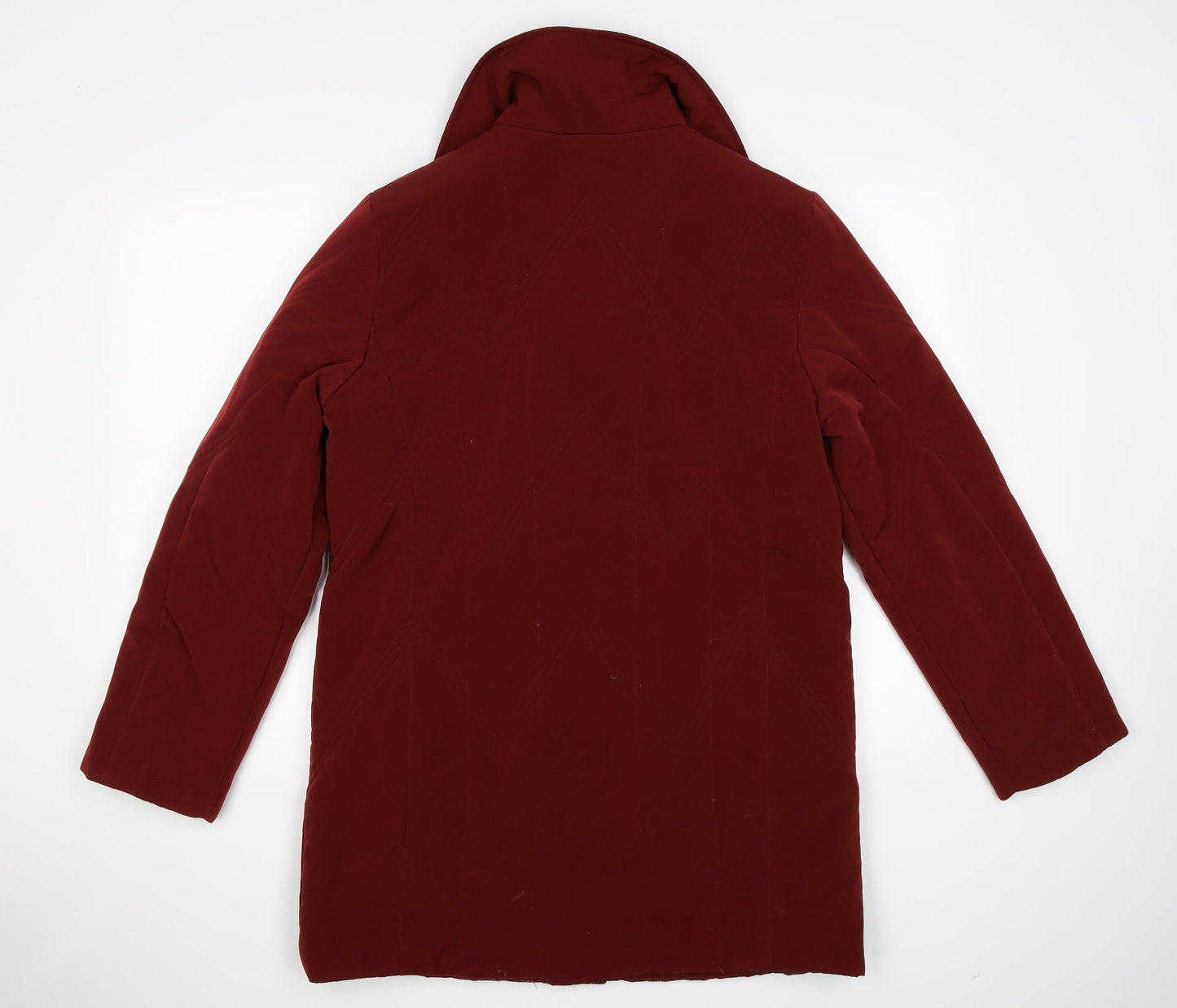 Gray & Osbourn Womens Red  Satin Puffer Jacket Coat Size 12