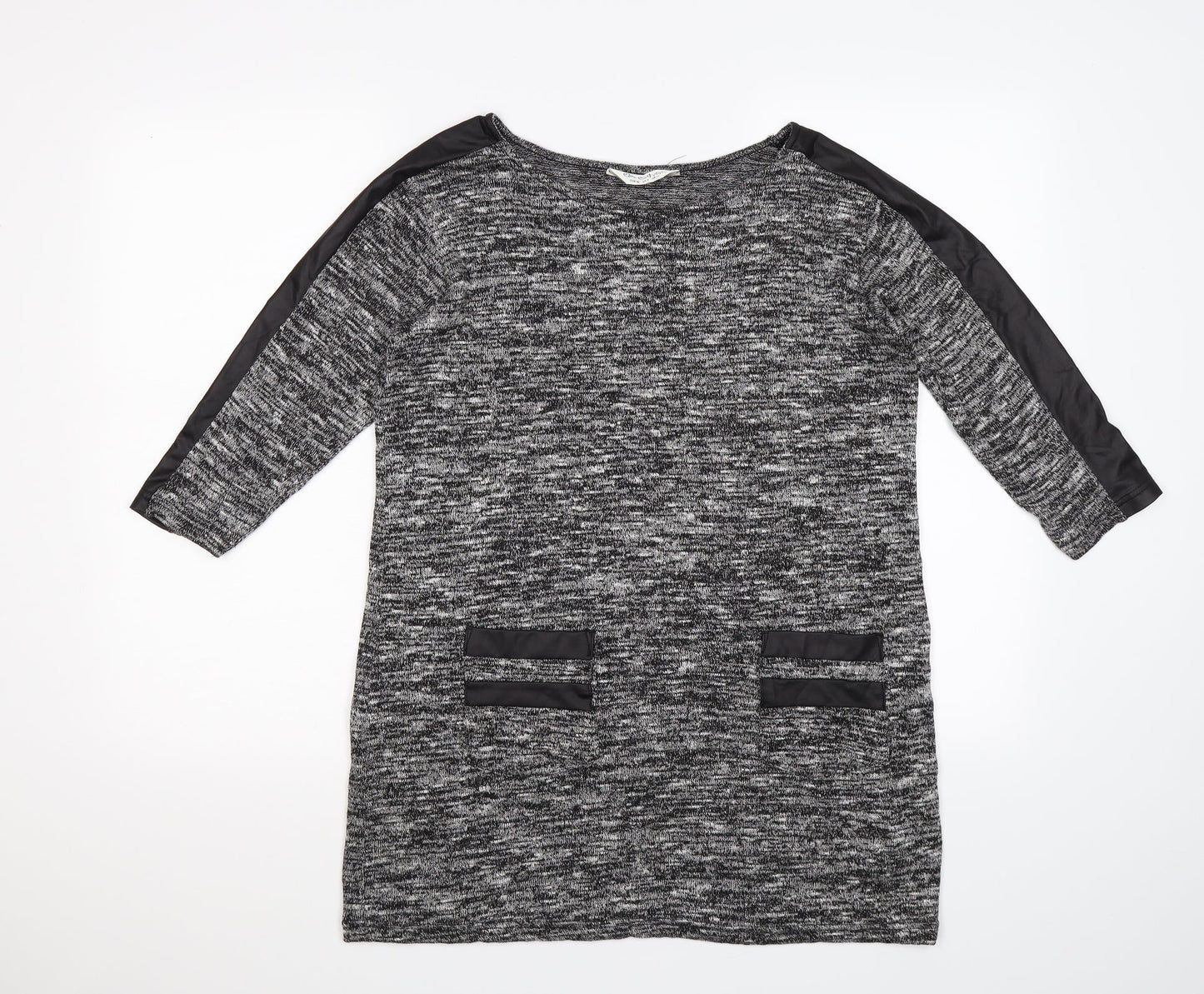 Miss Selfridge Womens Grey  Knit Pullover Jumper Size 10