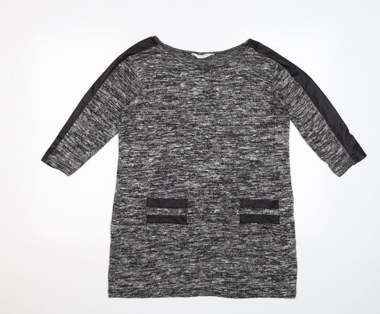 Miss Selfridge Womens Grey  Knit Pullover Jumper Size 10