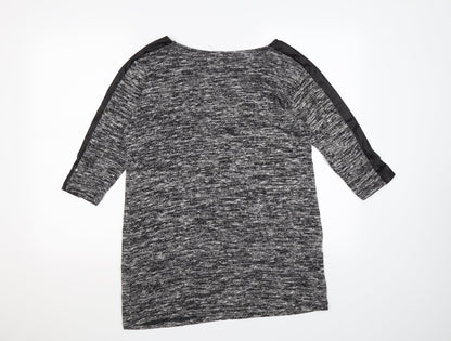 Back view of Miss Selfridge women’s grey knit jumper, size UK 10