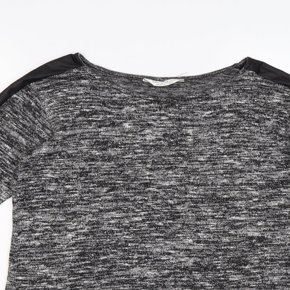 Miss Selfridge Womens Grey  Knit Pullover Jumper Size 10