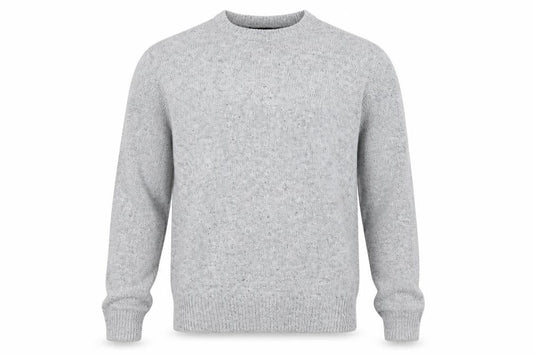 Front view of Cedarwood State men’s grey jumper, size S