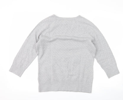 Back view of Per Una women’s grey jumper, size UK 10