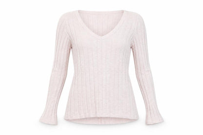Front view of Topshop women’s pink jumper, size UK 10